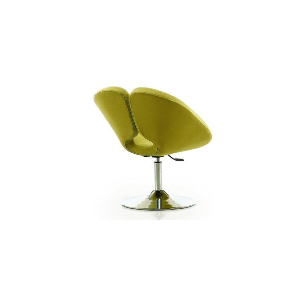 Manhattan Comfort Perch Mid Century Modern Living Room Wool Blend Adjustable Accent Chair, 27.36", Set of 1, Green
