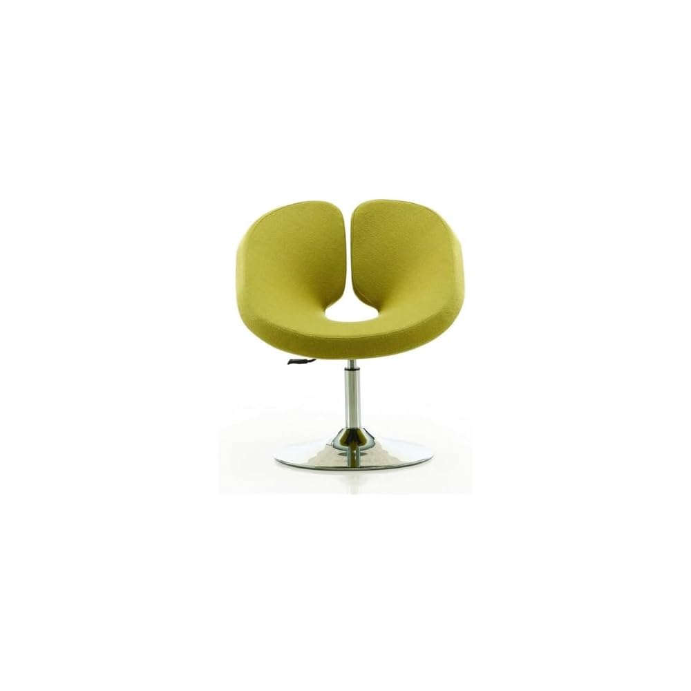 Manhattan Comfort Perch Mid Century Modern Living Room Wool Blend Adjustable Accent Chair, 27.36", Set of 1, Green