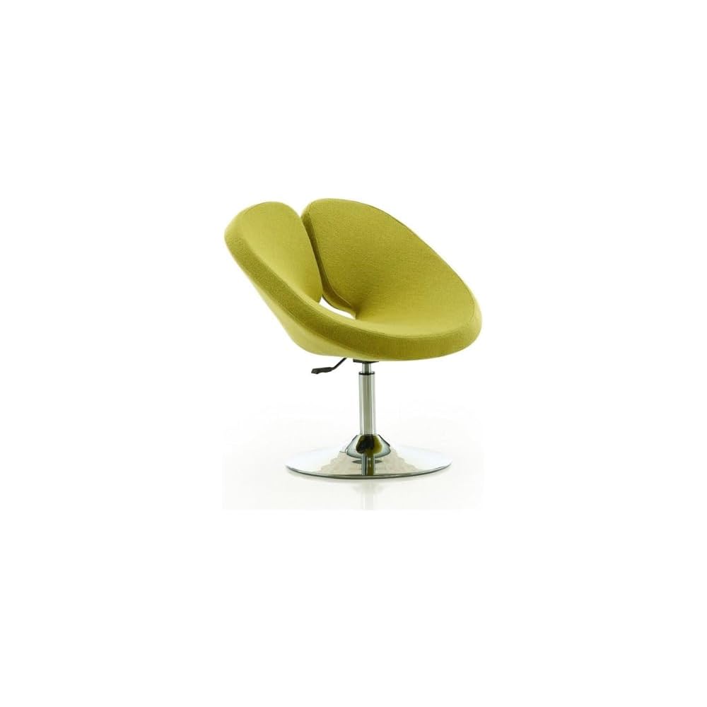 Manhattan Comfort Perch Mid Century Modern Living Room Wool Blend Adjustable Accent Chair, 27.36", Set of 1, Green