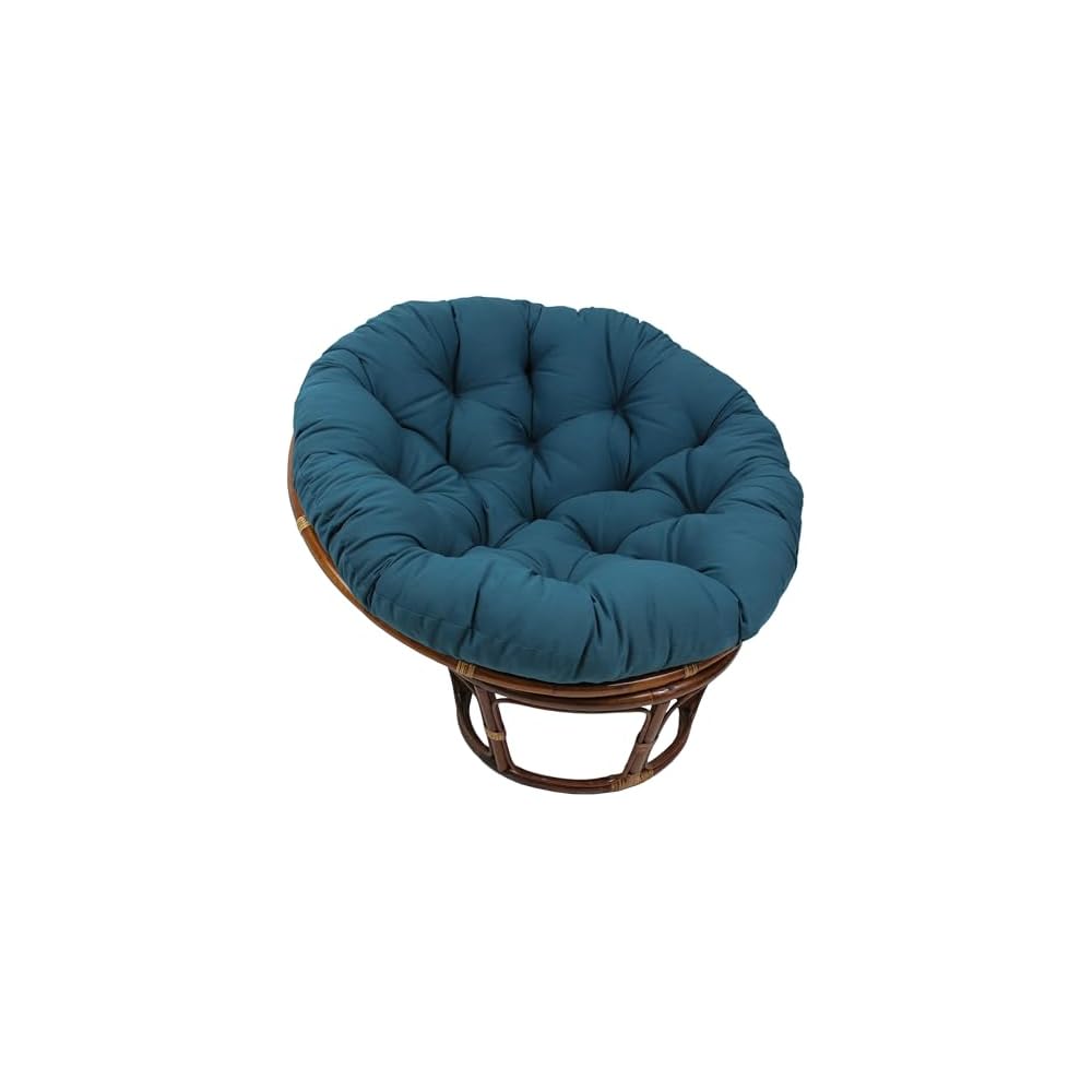 Blazing Needles Solid Twill Papasan Chair Cushion, 48" x 6" x 48", Royal Blue