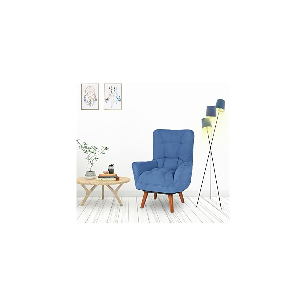 Modern Single Sofa Chair Upholstered Arm Chair Bedroom Living Room Chair(Blue) Sofa Covers Sectional Sofa