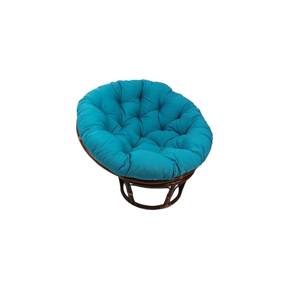 Blazing Needles Solid Twill Papasan Chair Cushion, 48" x 6" x 48", Royal Blue