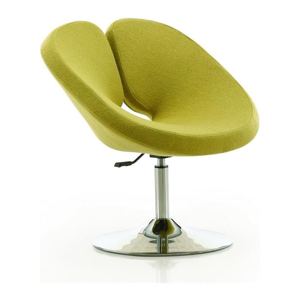 Manhattan Comfort Perch Mid Century Modern Living Room Wool Blend Adjustable Accent Chair, 27.36", Set of 1, Green