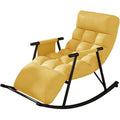 Leisure Sofa Rocking Chair Recliner Armchair Soft Upholstered Lazy Chair Glider for Balcony Poolside Backyard,Rocker Accent Chair with Ottoman for Living Room (Color : Yellow)