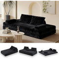 Futon Sofa Bed King Size, Boneless Sleeper Sofa, Oversized Chenille Foldable Couch, Convertible Floor Couches, Modern Folding Mattress, Daybed for Gaming, Living Room, Apartment, Dark Grey