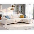 112'' Oversized L Shape Modular Cloud Sectional Sofa, Deep Seat Sofa, Beige