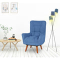 Modern Single Sofa Chair Upholstered Arm Chair Bedroom Living Room Chair(Blue) Sofa Covers Sectional Sofa