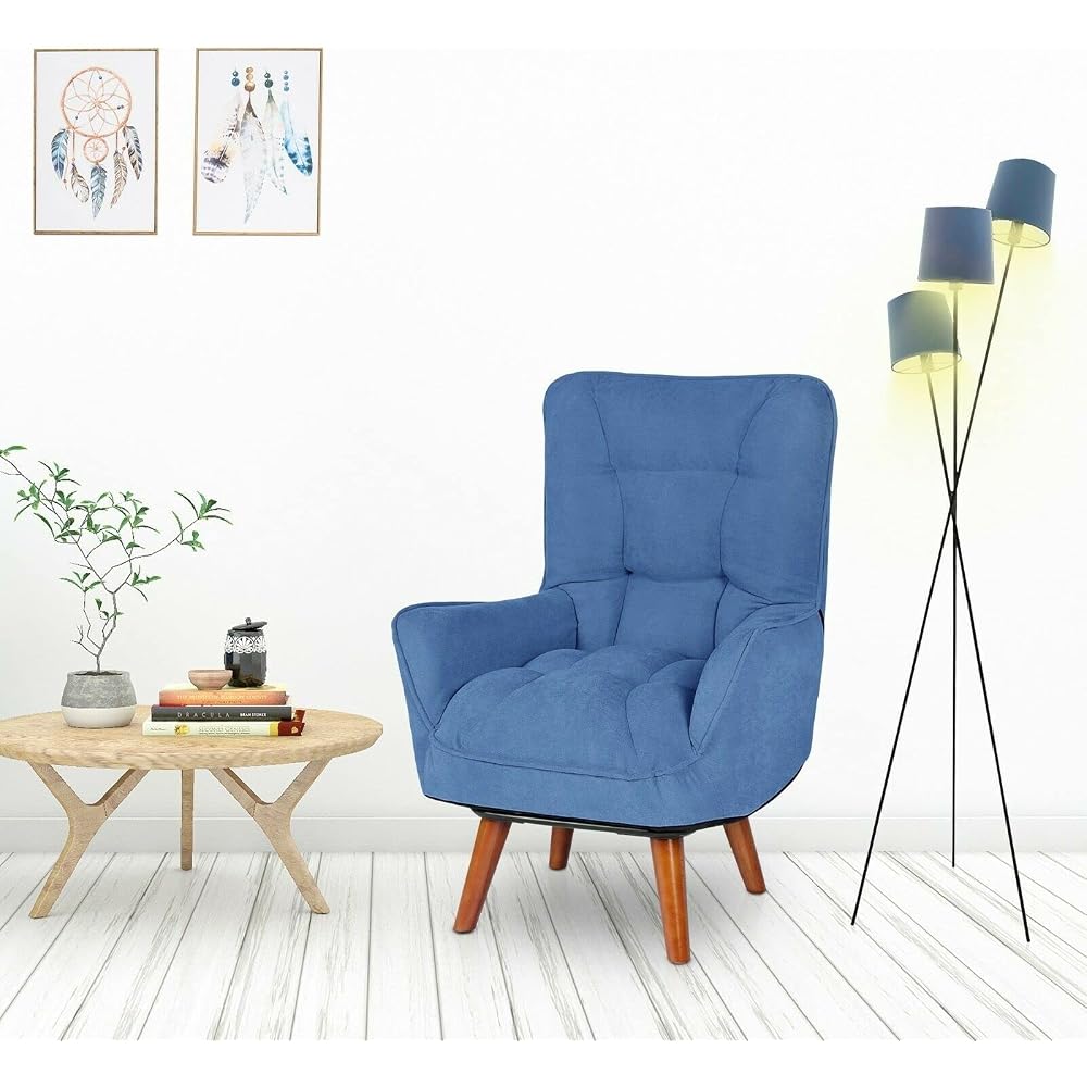 Modern Single Sofa Chair Upholstered Arm Chair Bedroom Living Room Chair(Blue) Sofa Covers Sectional Sofa